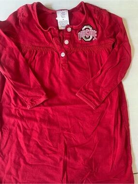 Kids' Ohio State Red Long-Sleeve dress
